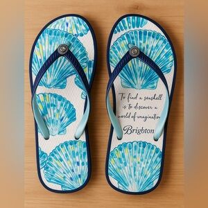 Brighton Multicolor Shell Flip Flops